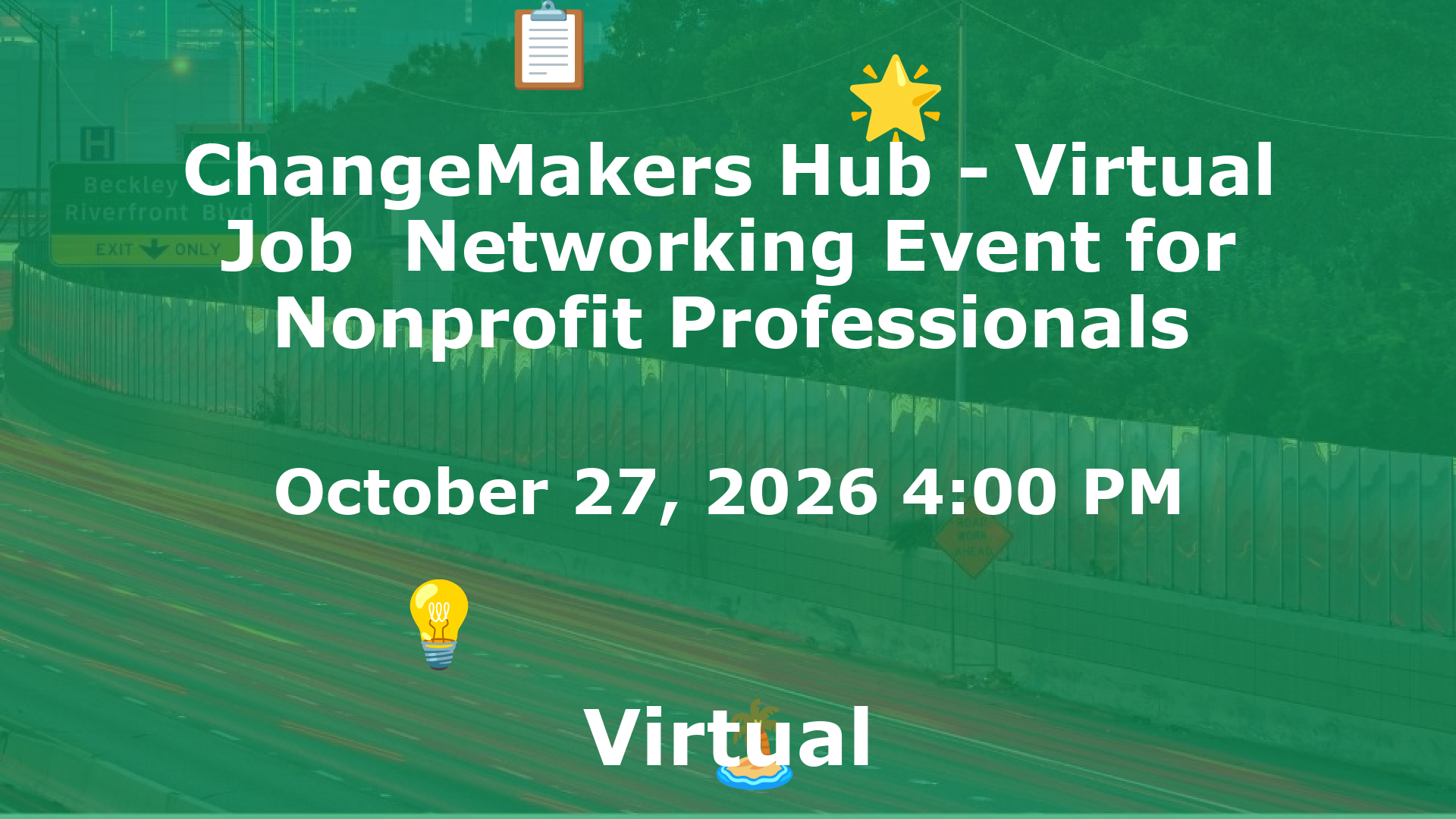 ChangeMakers Hub - Virtual Job  Networking Event for Nonprofit Professionals event image